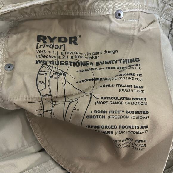 KUHL Rydr Men's Pants/Jeans Size 35x30 Patina Dye Tan Jeans 5 Pocket - Picture 3 of 15